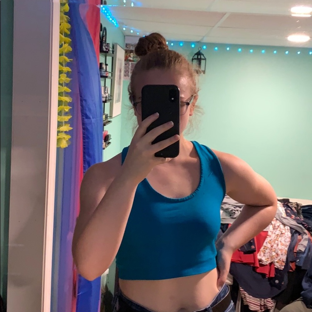 Blue Sports Bra Low Support